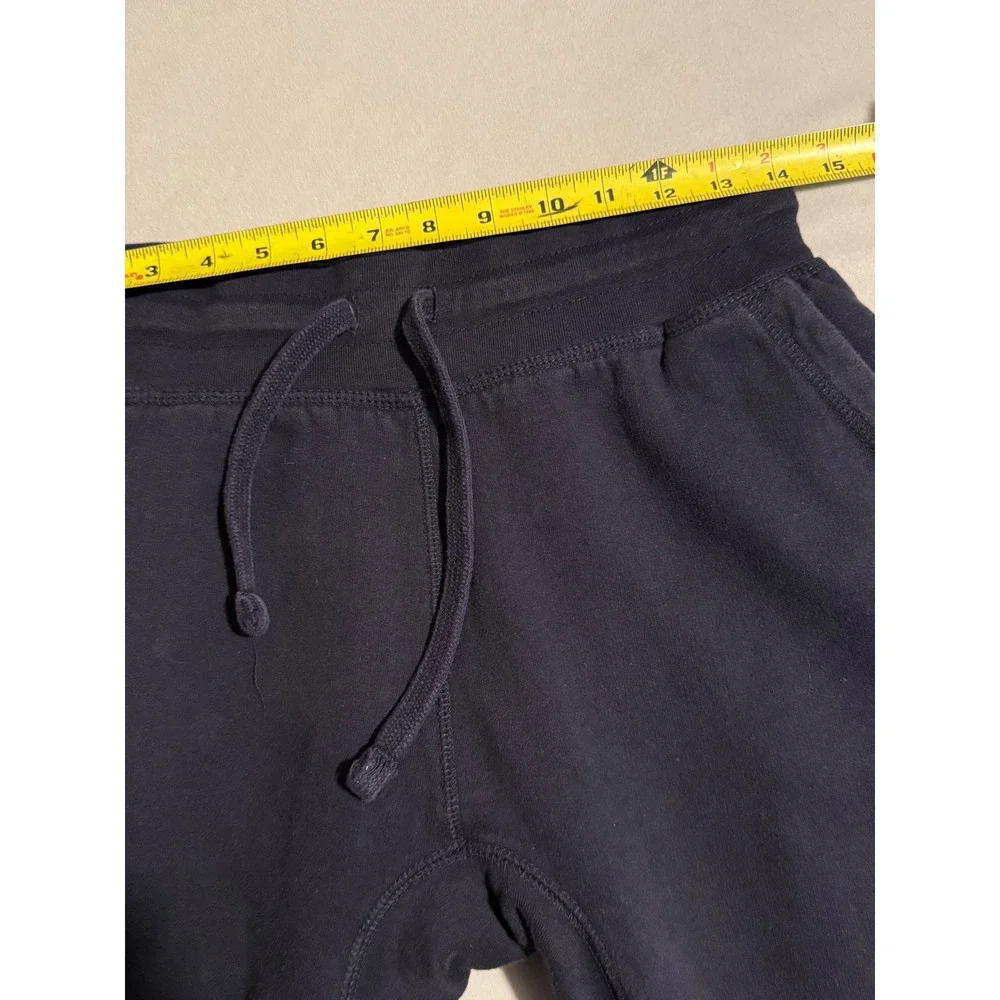 Quiksilver Mens Navy Blue Fleece Sweat Shorts Logo Patch Size Small